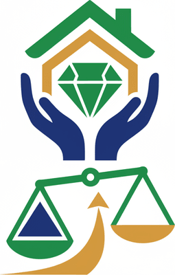 Логотип PG Legal, юридическая помощь по вопросам наследования, современный плоский дизайн.